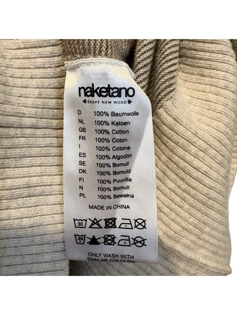 Naketano Women Sweater Turtle Neck Multicoloured Size Large Colorblock - Picture 6 of 9